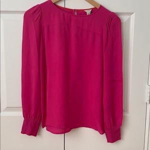 J Crew Chiffon Pink Blouse size 00P